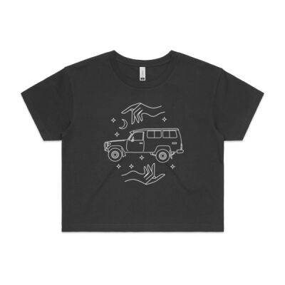 Troopy Gear Australia 'Manifest' Crop Women's Tee - White Thumbnail